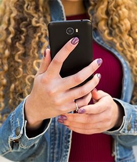 Woman using phone